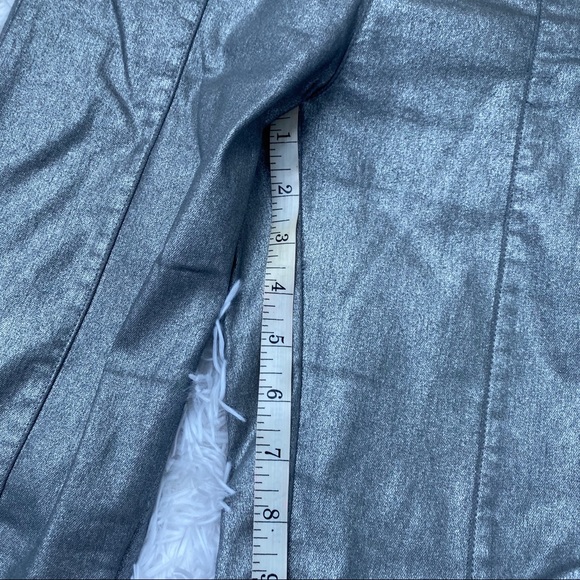 H&M Silver Super Skinny High Waisted Zip-Up Jeans - Picture 15 of 16